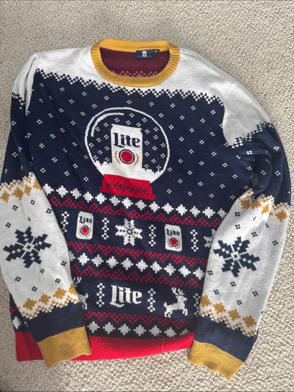 Miller Lite Ugly Christmas Sweater beer
